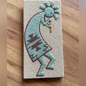 Kokopelli Sand Art by Larry Toledo 8x4” Native American southwestern New Mexico